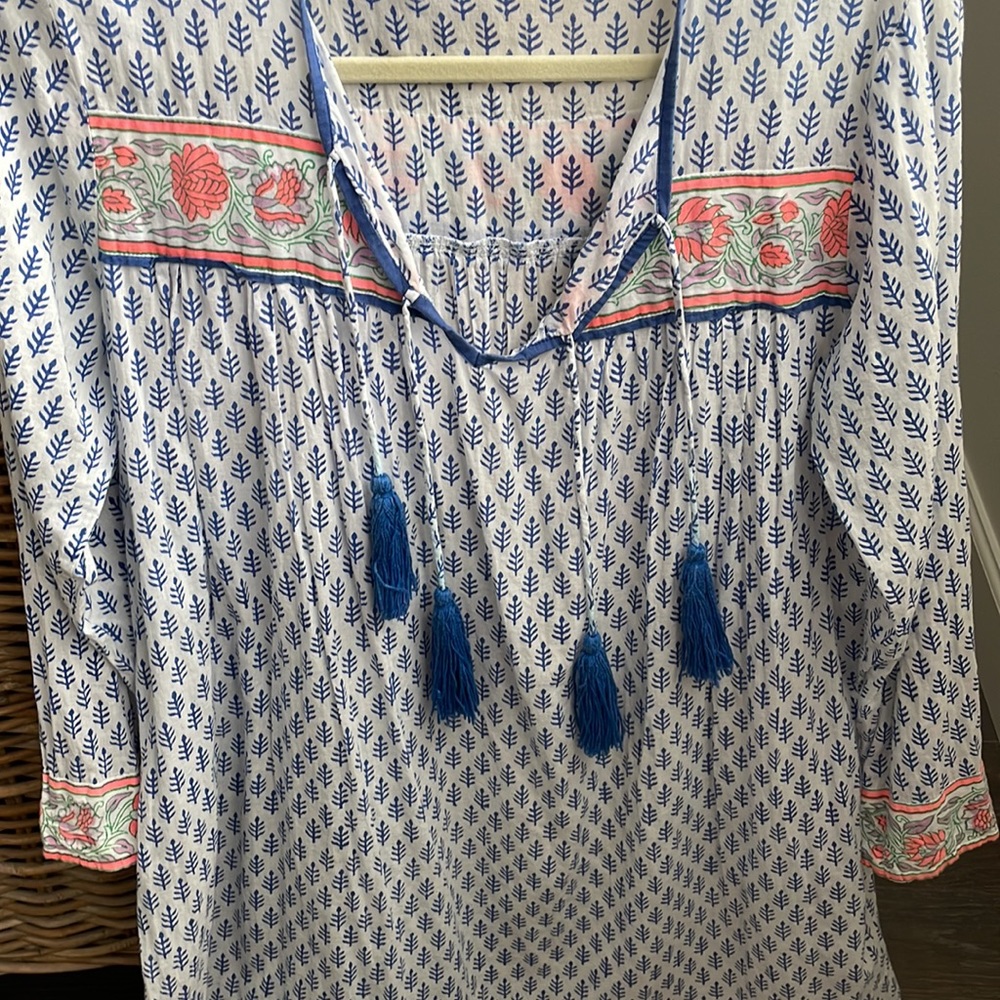 SZ Blockprints Cotton Cover Up Dress - Picture 3 of 7
